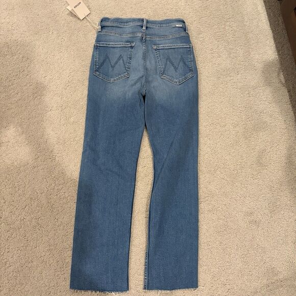 NWT MOTHER HIGH WAISTED RIDER ANKLE FRAY JEANS Denim Women SIZE 28 Cotton Modal - Picture 3 of 11